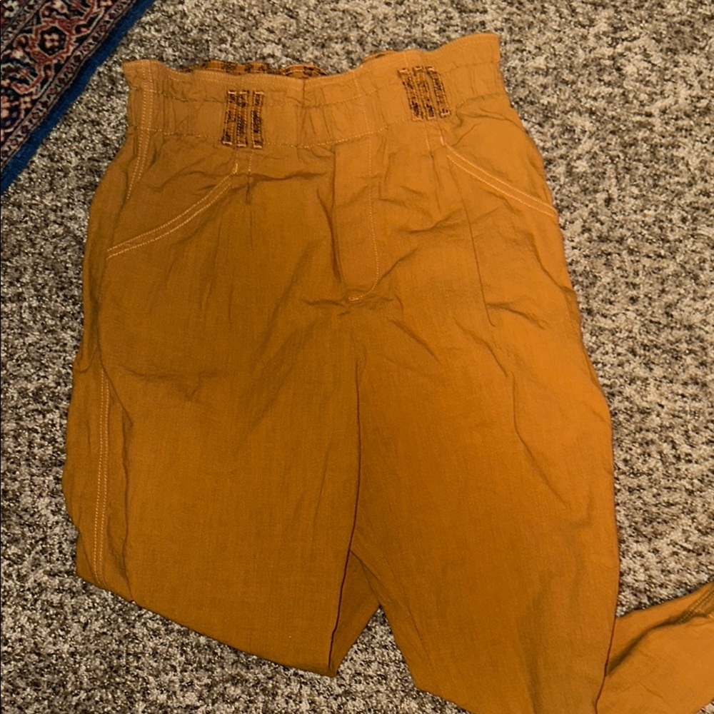 Anthropologie brown high waist cotton pants